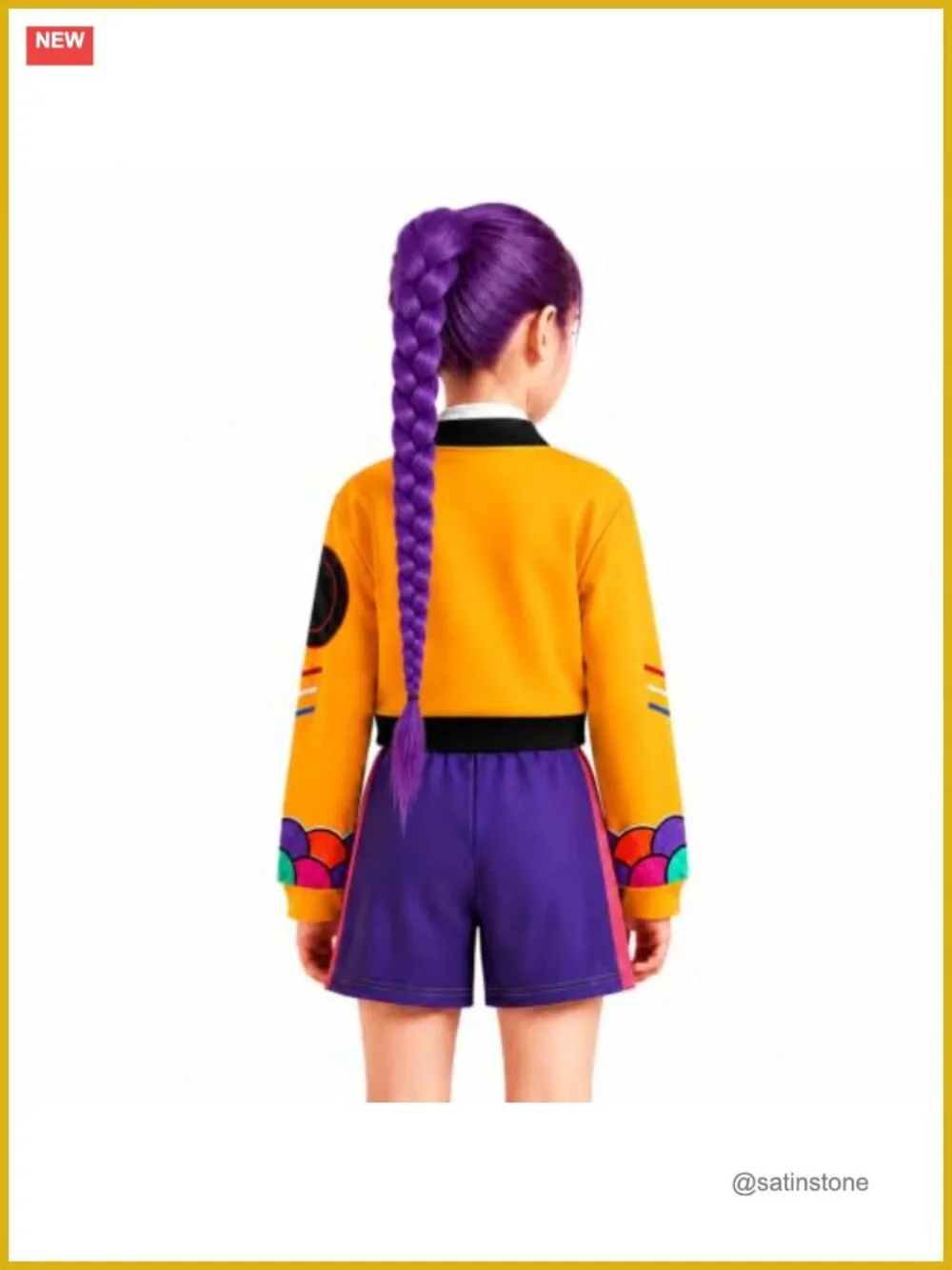 Kids Girls Cosplay Stage Outfit Jacket Shorts Set Halloween Costume